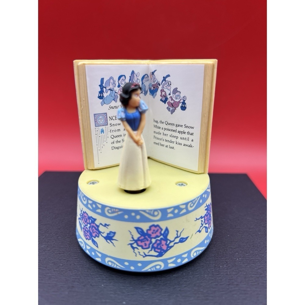 Vintage Schmid Snow White Music Box Story Book - Someday My Prince Will Come